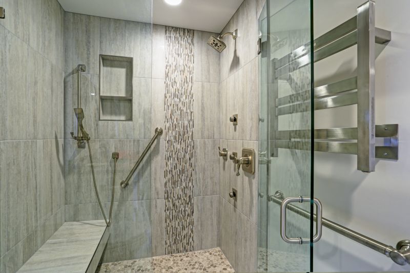 Corner Shower with Multiple Shower Heads